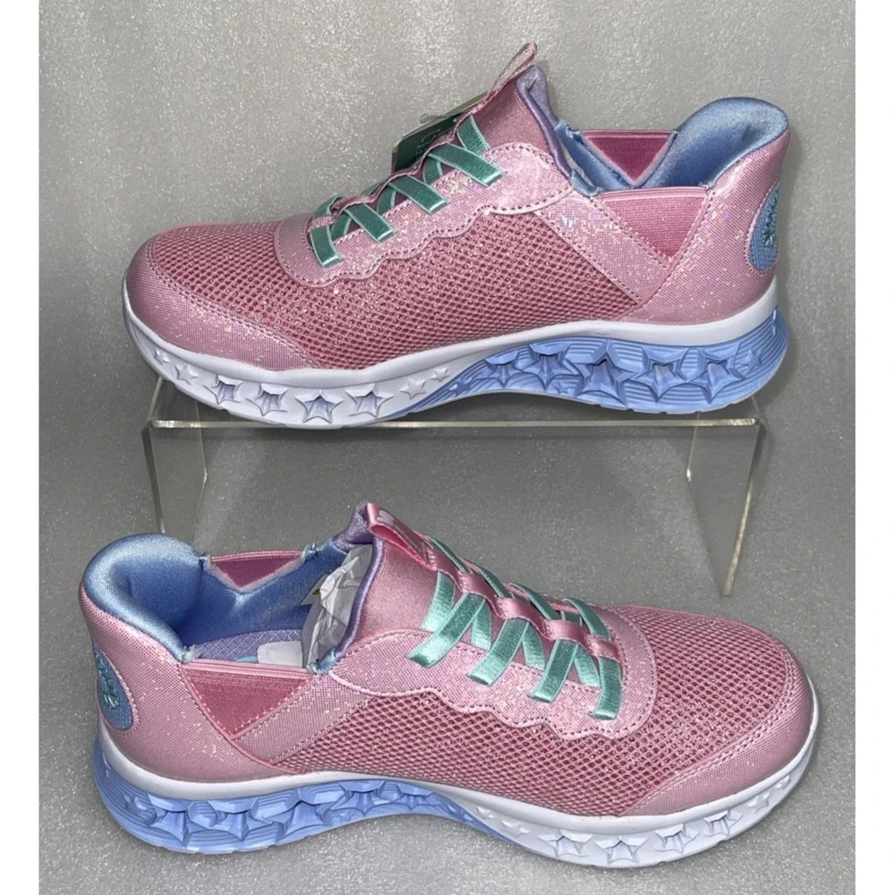 S Sport By Skechers Keely Sneakers Light Up‎ Stretch Laces Big Girls Size 5 NEW